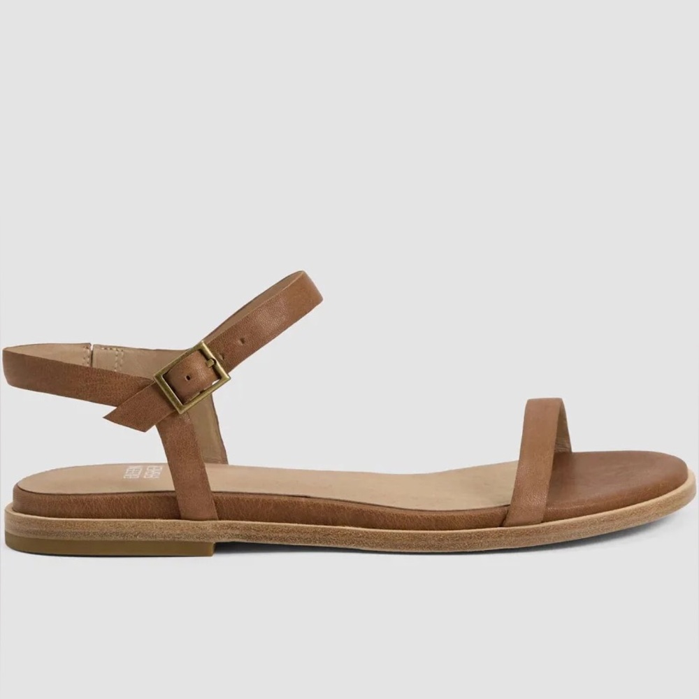 Kauia Tumbled Leather Sandal Flat Comfort Ankle Strap NWT - Picture 6 of 6